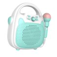 thumbnail image 3 of ziyahi Kids Karaoke Machine Singing bluetooth karaoke machine Build machine Build Toys Microphone LED Light Toy Indoor Outdoor Portable Blue, 3 of 9