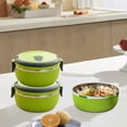 thumbnail image 2 of Staron Bento Box Lunch Containers for Adults, Reusable Food Storage Snack Containers for Work and Travel, Green Lunch Box, 2 of 7