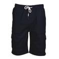 thumbnail image 4 of Men's Cargo Shorts Plus Size Big and Tall Cargo Shorts Multi-Pockets Relaxed Summer Drawstring Beach Shorts Pants, 4 of 5