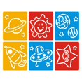 thumbnail image 1 of CUIKOSAER 6Pcs Children's Exquisite Toys Plastic Dinosaur Picture Drawing Template Kids Stencils Toy Rulers Puzzle J6A3, 1 of 8