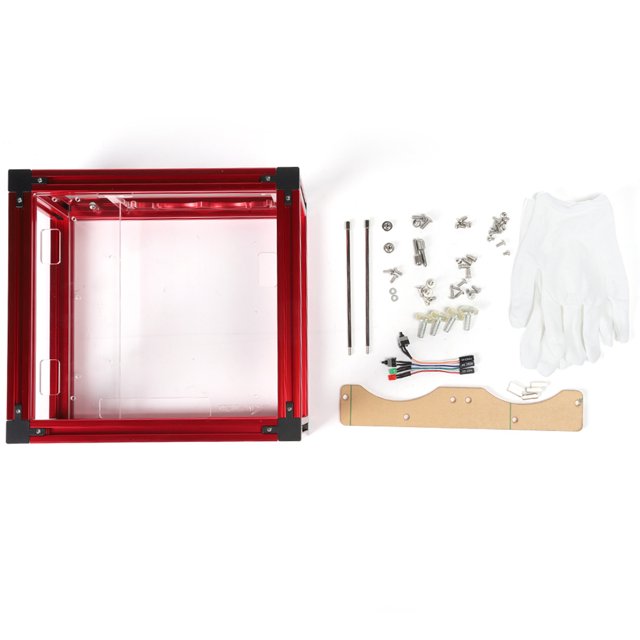 DIY Cadre Ouvert Conception Aluminium Alliage ITX Eau Refroidissement Ordinateur PC Cas Châssis (S) Rouge