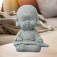 thumbnail image 4 of Creative Buddha Statue Resin Feng Shui Buddha Statue Monk Play the Piano, 4 of 8