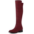 thumbnail image 1 of Unique Bargains Women's Side Zipper Chunky Heel Knee High Boot, 1 of 7