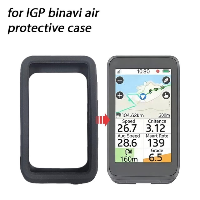 Lttoisl BiNavi Étui de Protection en Silicone pour Ordinateur GPS, Coque Souple de Protection d'Écran, Accessoires de Peau Anti-Rayures et Antichoc pour Cyclocomputer iGPSPORT, Noir