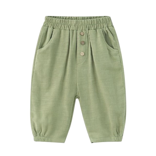 MIASHUI Boys Girls Sweatpants Spring Summer Children's Wide Leg Thin Pants,Light Green,18-24 Months