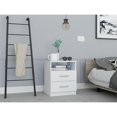 thumbnail image 3 of TUHOME Napoles Night Stand - White  Engineered Wood - For Bedroom, 3 of 7