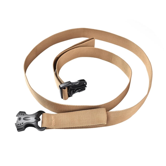 Sangle d'Arrimage à Attacher avec Boucle, Idéale pour Fixer des kayaks, des Bagages Ou de la Cargaison aux Supports de Toit de Voiture. Fabriquée en Matériau durable en Fibre Tressée de nylon Kaki avec une Boucle à Dégagement Rapide pour une Fixation Facile. Mesure 135x2.5cm (53.15x0.98 Pouces). Convient aux Voitures, Bateaux, Vélos et aux applications Générales d'Arrimage de Cargaison, Y Compris l'Utilisation de Courroies de compression.