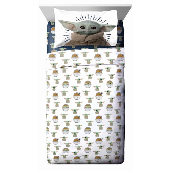Star Wars: The Mandalorian 'The Child' 3-Piece Twin Sheet Set, 100% Polyester