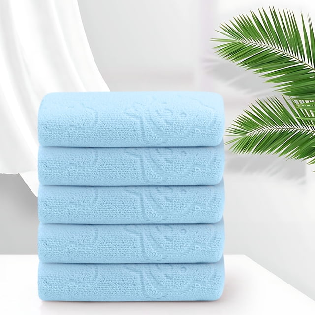 Big Savings! Five-Color Bear Embossed Face Towel, Soft and Absorbent Cleansing Bath Towel, Cute Bear Pattern Towel for Kids, Comfortable Towel for Facial and Bath Use
