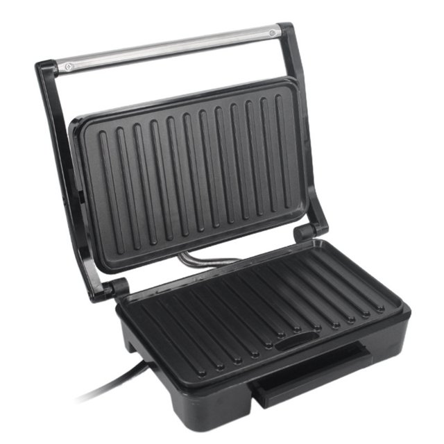 Zootealy Panini Maker Household Stainless Steel 850W High Power Nonstick Pan Steak Machine Sandwich Machine Barbecue Machine Breakfast Machine