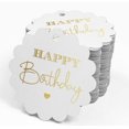 thumbnail image 4 of Inkdotpot Gold Foil Paper Hang Tags Happy Birthday Favor Tags 100 Piece, 4 of 6