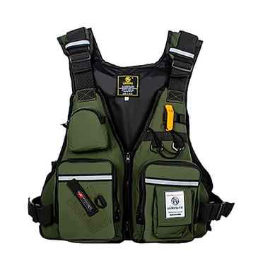 Dvkptbk Life Jackets for Adults Multi-Pocket Adult Life Jacket for Outdoor Fishing, Rowing Sports Vest Pool Accessories