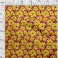 thumbnail image 2 of oneOone Rayon Purple Fabric Christmas Sewing Craft Projects Fabric Prints By Yard 56 Inch Wide, 2 of 5
