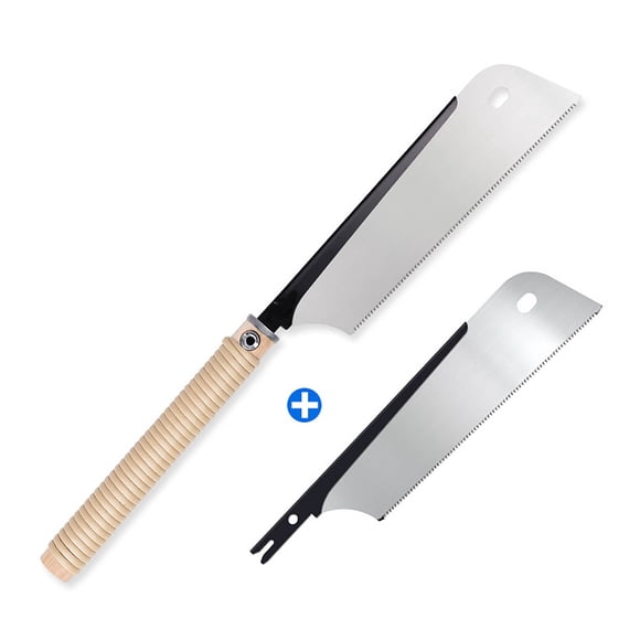 PEONAVET Woodworking Saw Japanese Pull Saw Hand Saw with Double Edges Of Replaceable Blade Cut Saw and Light Woodworking Tools Gifts for Men and Women
