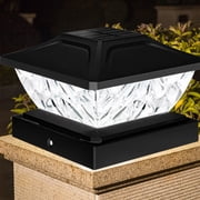 Meitianfacai Solar Post Lights Outdoor, Solar Powered Fence Pillar Cap Light, High Brightness LED Lighting, for Garden Deck Patio Decor