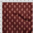 thumbnail image 3 of oneOone Georgette Viscose Fabric Leaves & Floral Block Printed Craft Fabric BTY 42 Inch Wide, 3 of 4