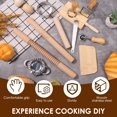 thumbnail image 4 of MesaSe Kit d'Outils pour Faire des Pâtes 11 Pcs Ensemble de Fabrication de Pâtes Efficace avec Planche à Rouler Filetée en Bois Coupe-Pâte Ravioli Multi-Usage pour Cuisine, 4 of 10