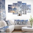thumbnail image 1 of Paysage Nuageux en Hiver Blanc - Impression sur Toile, 1 of 3