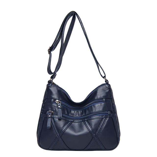 EGNMCR Closet Organizers and Storage, Storage Trunks & Bag Soft Leather Shoulder Bag, Mom's Bag, Ladies' Multi Compartment Crossbody Bag, Large Capacity Soft Leather Bag Leather storage