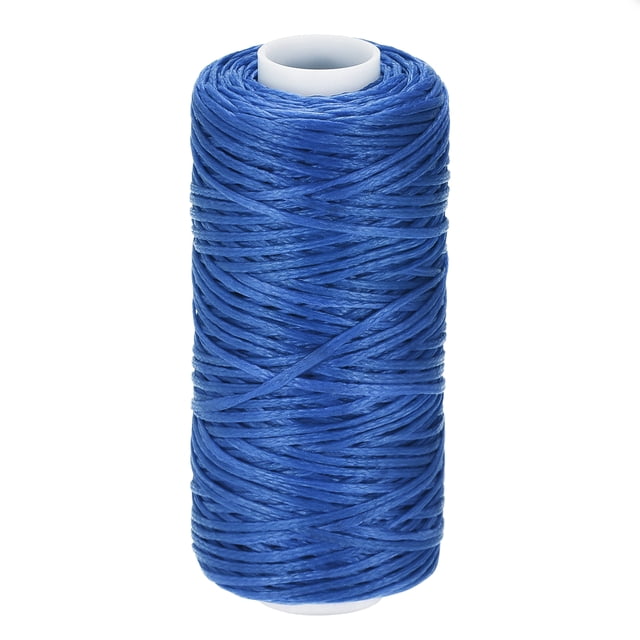 Unique Bargains Denim Blue Polyester Waxed Leather Sewing Thread, 55 Yards