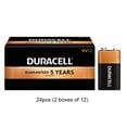 thumbnail image 1 of 24-Pack 9 Volt Duracell Coppertop Alkaline Batteries (MN1604), 1 of 1