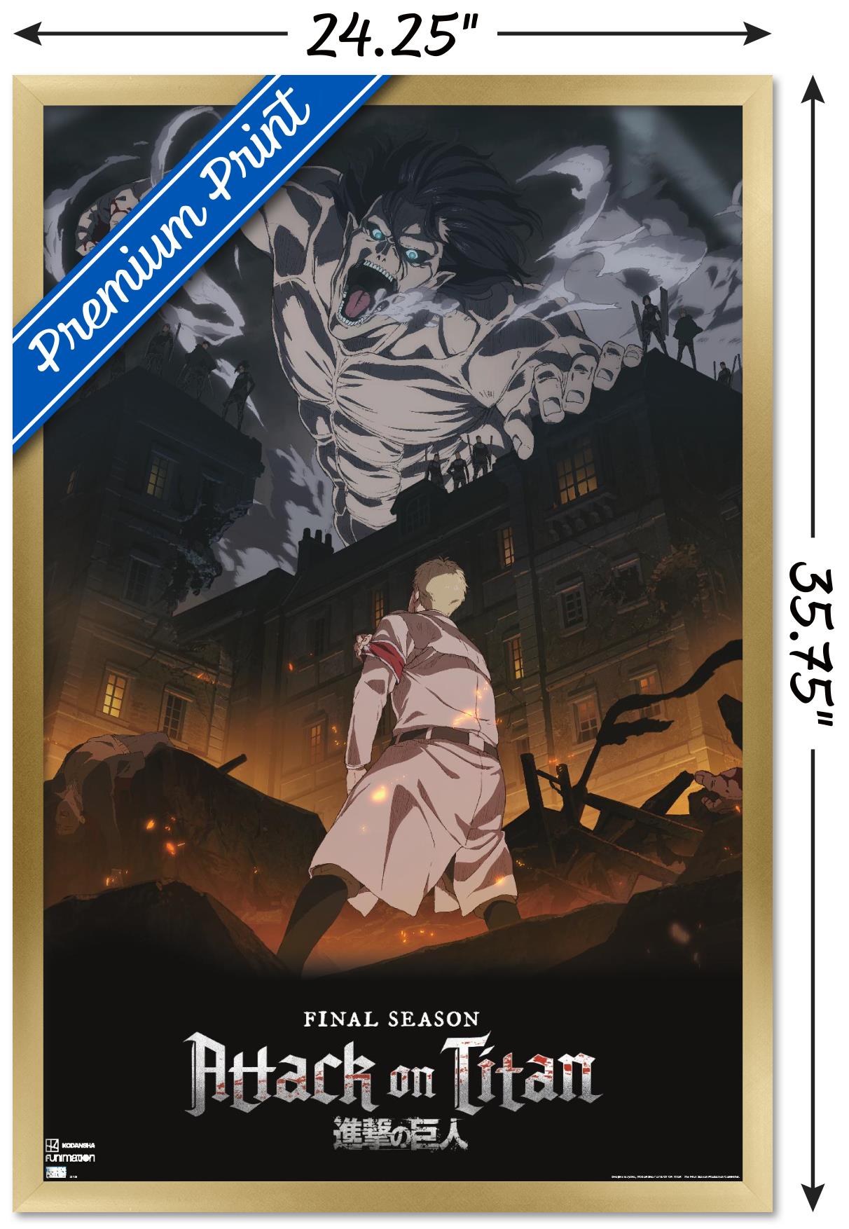 Attack on Titan: Season 4 - Key Visual 1 Wall Poster, 22.375" x 34"