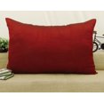 thumbnail image 3 of Dupion Silk Home Dcor Solid Red Pillow Sham Throw Cushion Cover - Choose Size, 3 of 5