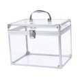 thumbnail image 3 of Bunblic Acrylic Makeup Organizer Cosmetic Display Case Elegant Transparent Crown Box Decorative Box Wedding Birthday Gift for Desktop Clear, 3 of 8