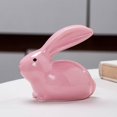 thumbnail image 1 of Baohd Miniature Ceramic Bunny Figurine Statues Animal Ornament for Decor Pink, 1 of 9
