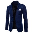 thumbnail image 1 of TIMIFIS Navy Men's Blazer Jacket Casual Solid Single Rows Two Button Suit Jacket Fashion Formal Lapel Slim Wedding Blazer, 1 of 4