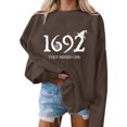thumbnail image 2 of EGNMCR Chandails à Capuche pour Femmes, Chandails pour Femmes, Chandail d'Halloween Femmes Citrouille Café Chandails Graphiques Mignons Chandails d'Halloween Automne Chandail Col Rond Femmes Blouse, 2 of 6