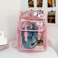 thumbnail image 4 of Sacs à Main/sacs à Dos Transparents en Plastique, Dessus Rabattable, Sac à Dos Transparent en PVC, Sac à Dos Clair Conforme aux Stades avec Sangles Renforcées, Grande Capacité, 4 of 5