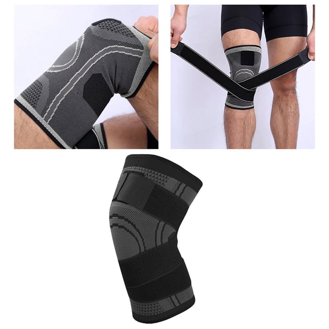Knee Brace Women Men Compression Knee Brace with Two Adjustable Compression Straps for Meniscus Tear Arthritis Linddert Knee Pain ACL Running Weightlifting Basketball Volley