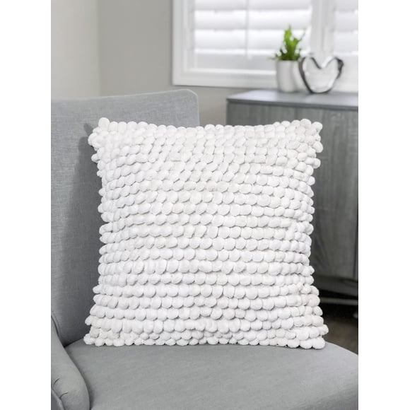 Ivory Park Bubbles White Decorative Throw Cushion