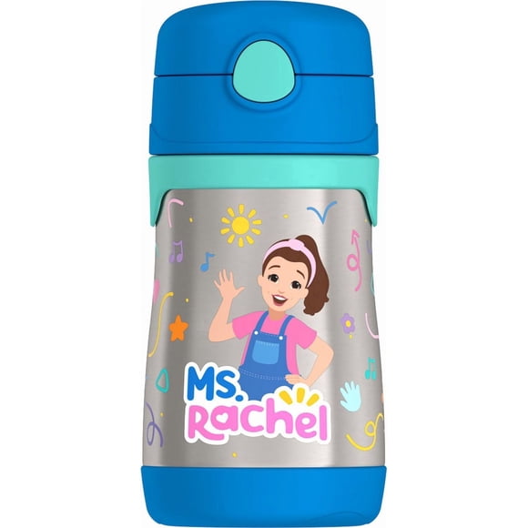 Bouteille de Paille de 10 oz en Acier iInoxydable Isolée Sous Vide Thermos Baby, Ms. Rachel