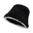 thumbnail image 1 of CSChome Fisherman Hat Women Winter Fisherman Hat - Color Matching Thick Soft Plush Foldable Bucket, 1 of 7