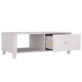 thumbnail image 5 of vidaXL Coffee Table HAMAR White 100x55x35 cm Solid Wood Pine, 5 of 5