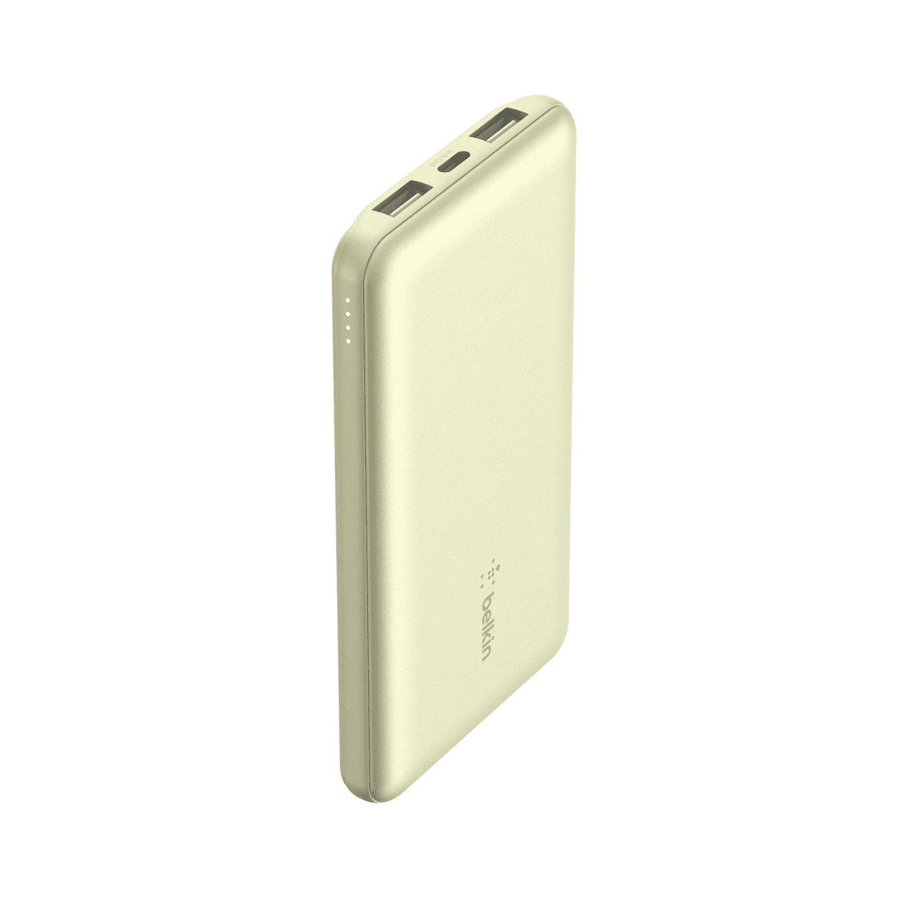 Belkin USB-C Portable Charger Power Bank, 10,000 mAh with 1 USB-C Port and 2 USB-A Ports for up to 15W Charging for iPhone 14 Pro, 14 Pro Max, AirPods, iPad, Galaxy S23, S23+, Ultra - Yellow