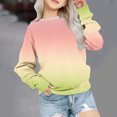 thumbnail image 2 of Yuyuzo Chandails en Molleton pour Filles Col Rond Manches Longues Décontracté Confortable Bloc de Couleur Pull d'Automne, 2 of 4