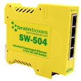 thumbnail image 1 of brainboxes switch - 4 ports - rail din Montable (sw-504), 1 of 3