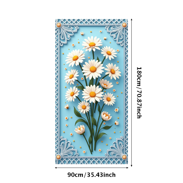 Floral Backdrop Banner Daisies Decoration for Wedding Party Supplies Event Background Photography Spring Summer Decor Celebration