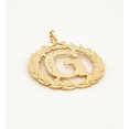 thumbnail image 2 of Precious Stars 14k Yellow Gold Round Wreath Initial Letter 'G' Pendant, 2 of 4