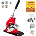 thumbnail image 1 of VEVOR Button Maker Machine, 75 mm (3 inch) Badge Punch Press Kit, Children DIY Gifts Pin Maker, Button Making Supplies with 500pcs Button Parts & Circle Cutter & Magic Book, 1 of 9