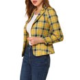 thumbnail image 4 of Unique Bargains Juniors Blazer Ouvert à Manches Longues avec Revers Cranté, 4 of 6