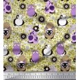 thumbnail image 1 of Soimoi Poly Georgette Fabric Spiral,Floral & Cat Cartoon Print Sewing Fabric Yard 52 Inch Wide, 1 of 3