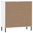 thumbnail image 5 of vidaXL Bookcase with Metal Legs White 90x35x90.5 cm Solid Wood OSLO, 5 of 5