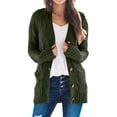 thumbnail image 1 of Kcodviy Sweaters Womens Open Sleeve Women High End Sweaters Knit Boho Long Patchwork Womens Jacket Coat Cardigan Pockets Front Womens Knit Coat Sweater, 1 of 5