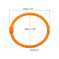 thumbnail image 2 of Unique Bargains 1.8' OD 1.5' ID Loose Leaf Rings Binder Ring Book Rings Steel for Scrapbook, Orange 10 Pack, 2 of 6