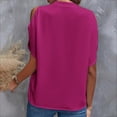thumbnail image 3 of FAIWAD Summer Tops for Women Off The Shoulder V Neck Shirts Solid Color Going Out Blouses, 3 of 3