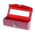 thumbnail image 4 of Tachiuwa Leather Lipstick Case Holder Storage Box with Mirror for Purse Brown, 4 of 7